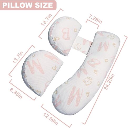 Pregnancy Pillows for Sleeping, Pregnancy Must Haves Body Pillow, Maternity Body Pillow for Adults, Support for Back, Legs, Belly, HIPS in Kuwait