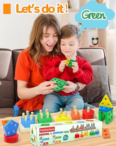 ألعاب Montessori لـ 1 2 2 من الفتاة البالغة من العمر 3 سنوات ، ألعاب للأعمار 2-4 0-2 أطفال أطفال أطفال ، 1-3 عامًا هدايا عيد ميلاد ، ألغاز تعليمية خشبية ، ألعاب Sorter للأطفال الصغار 1-3 in Kuwait