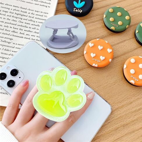 قبضة الهاتف اللطيفة اللطيفة Cat Paw Phone ، حامل الهاتف Kawaii 3D Shinny Pink Phone متوافق مع iPhone و Kindle ، سحر الهاتف والإكسسوارات للفتيات النساء in Kuwait