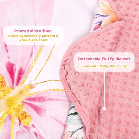 Pea Pod Bod Toddler Nap Mat مع الوسادة والبطانية الصوفية Ultra Soft Kids مدفوعة بالقيلولة للرعاية النهارية ، ووقت ما قبل المدرسة ، وأكياس سبات كبيرة إضافية للفتيان ، تتراوح أعمارهم بين 3 و 7 سنوات (قوس قزح) in Kuwait
