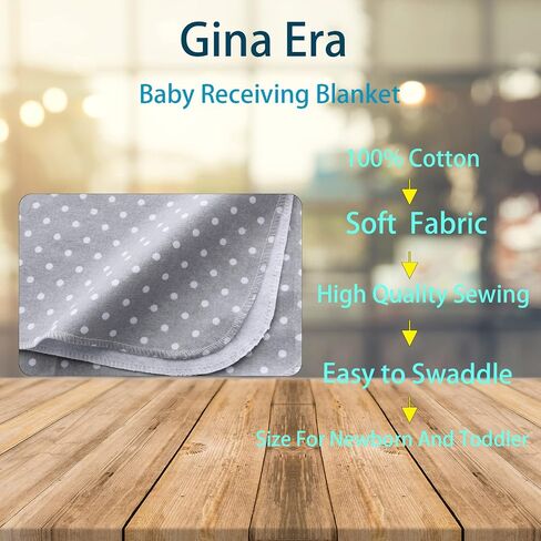 Gina Era 8 Pcs Baby Swaddle Blankets, Cotton Flannel Receiving Blankets, 30x30 Inch, Boy Girl (Style-10) in Saudi Arabia