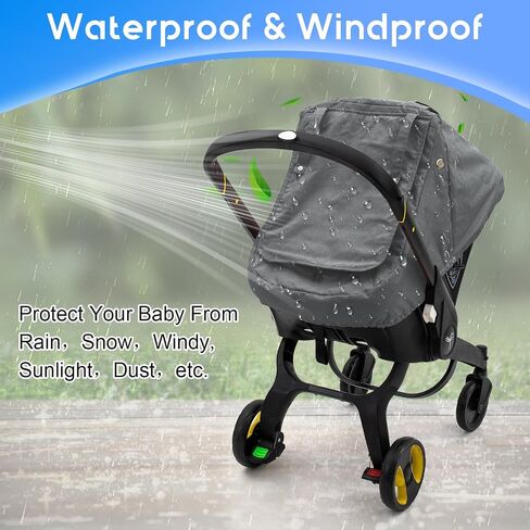 Waterproof Car Seat Cover Baby, 3D Mink Dot Infant Car Seat Cover with 2 Breathable Vents, Universal Carseat Canopy for Girls Boys, Baby Carrier Cover for All Seasons, Protect from Sunlight Rain in Saudi Arabia