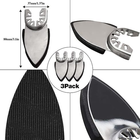 Aoozy 266 Multi Tool Sandpaper Kit for attaching Most Oscillating Tool Sanding Pads, Compatible With Most Bosch/Dewlta/Fein Brands, Multiple Grits Available, for Sanding Hardwoods,Metals,Wall Finishes in Saudi Arabia