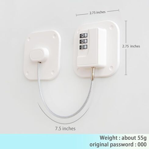 Fridge Lock Refrigerator Freezer Childproof Locks for Cabinets and Drawers Easy Install No Keys Needed Combo Lock Multifunctional Child Safety Cabinet Locks in Saudi Arabia