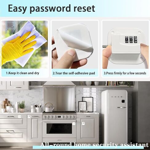 Fridge Lock Refrigerator Freezer Childproof Locks for Cabinets and Drawers Easy Install No Keys Needed Combo Lock Multifunctional Child Safety Cabinet Locks in Saudi Arabia