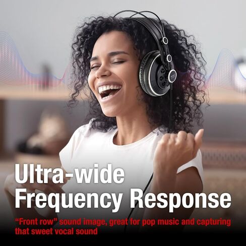 Superlux HD681 Air Professional Monitoring Semi-Open Back Headphones with AIR Cushion Earpads, Wired Over-Ear with High-Resolution Sound, 3.5 & 6.3mm Adapters for Casual Listening Recording DJ Gaming in Kuwait