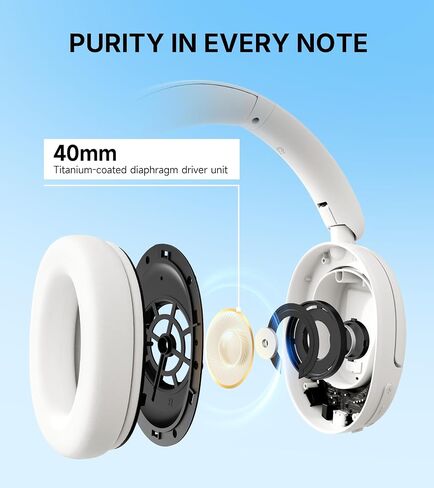 Edifier W800BT SE Wireless Over -ear Bluetooth 5.4 سماعات الرأس - إلغاء ضوضاء مكالمة AI - وقت اللعب 45 ساعة - شحن سريع - AAC Codec - Dual Device- MODE GAME - ALLABLE - GRay in Kuwait