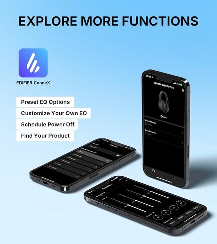 Edifier W800BT SE Wireless Over -ear Bluetooth 5.4 سماعات الرأس - إلغاء ضوضاء مكالمة AI - وقت اللعب 45 ساعة - شحن سريع - AAC Codec - Dual Device- MODE GAME - ALLABLE - GRay in Kuwait