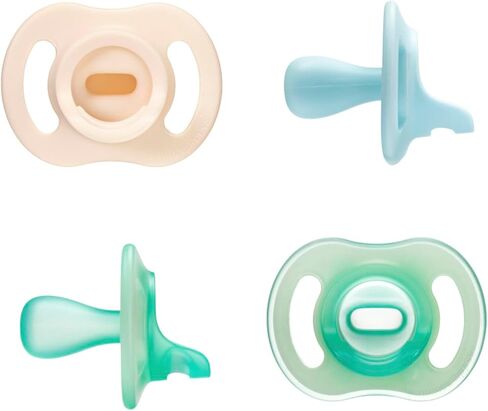 Tommee Tippee Day and Night Pacifier, 6-18 Months, Symmetrical Baglet, BPA-Free Binkies, Colors and Designs May Vary, Pack of 4 in Kuwait