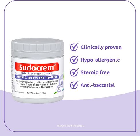 كريم حماية الجلد Sudocrem - كريم طفح حفاضات للطفل - يهدئ ، يعامل ، ويحمي ، من أجل الإغاثة والعلاج والوقاية من الطفح الجلدي ، كريم أكسيد الزنك - 8.8 أوقية in Saudi Arabia