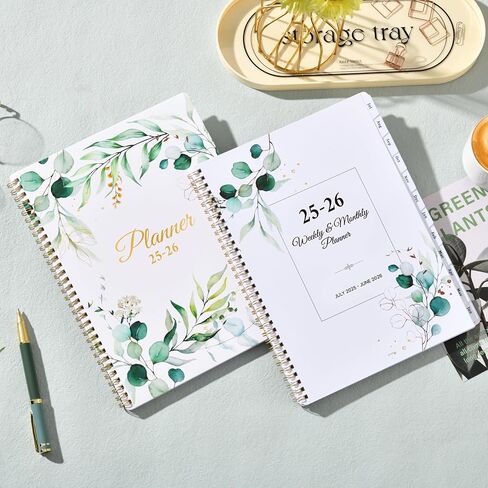 2024-2025 Planner - 9" x 11" Planner Weekly and Monthly 2024-2025, from JULY 2024 to JUNE 2025, Calendar Planner 2024-2025 with Tab, Twin-Wire Binding, Inner Pocket in Saudi Arabia