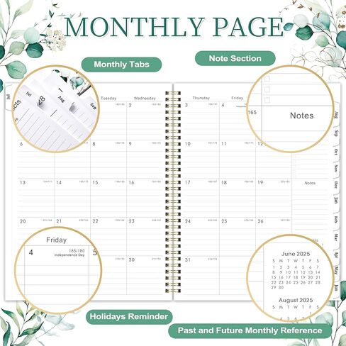 2024-2025 Planner - 9" x 11" Planner Weekly and Monthly 2024-2025, from JULY 2024 to JUNE 2025, Calendar Planner 2024-2025 with Tab, Twin-Wire Binding, Inner Pocket in Saudi Arabia