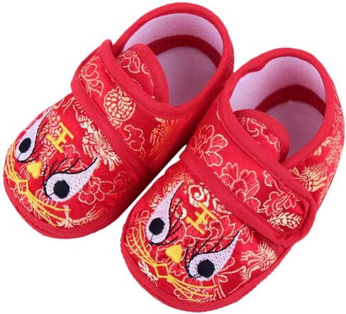 Holibanna 1 زوج أحذية نمر نمر تنفس أحذية الطفل الشتاء غير الرضيع أحذية الأطفال غير طفل أحذية نمر نمر الأطفال Uggslippers صينية نمر رأس الرسوم المتحركة الصين العلوي: الحرير الجديد الأصفر in Kuwait