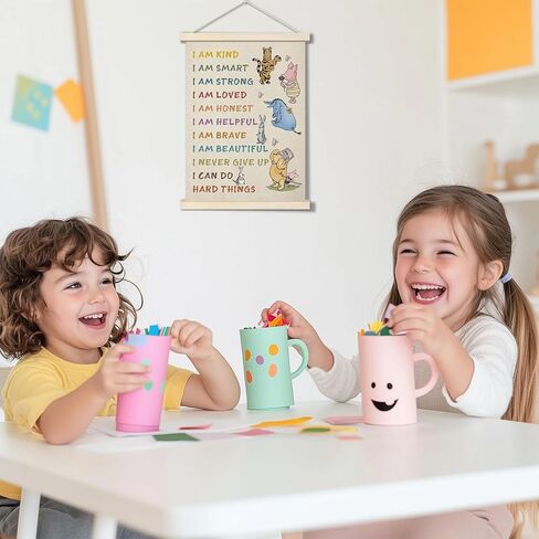 Winnie the Pooh Alphabet Hanger Frame, Classic Pooh Wall Decorations, Nursery Wall Decor, Pooh's ABC Poster Alphabet Wall Decor, for Classrooms Kid’s Rooms Living Rooms 12x16 Inch in Kuwait