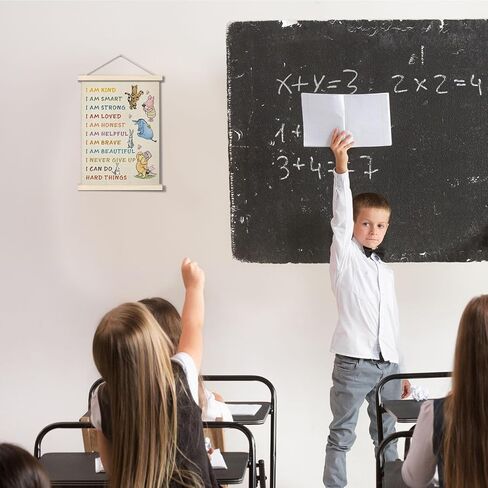 Winnie the Pooh Alphabet Hanger Frame, Classic Pooh Wall Decorations, Nursery Wall Decor, Pooh's ABC Poster Alphabet Wall Decor, for Classrooms Kid’s Rooms Living Rooms 12x16 Inch in Kuwait