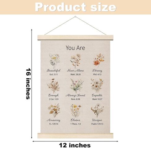 Tillfuru Inspirational Winnie Wall Art Hanger, Bible Verses for Kids, Christian Religious Wall Art Gifts, Classic Winnie Wall Decor, for Nursery Classrooms Bedroom Living Rooms 12x16 Inch in Saudi Arabia