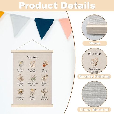 Tillfuru Inspirational Winnie Wall Art Hanger, Bible Verses for Kids, Christian Religious Wall Art Gifts, Classic Winnie Wall Decor, for Nursery Classrooms Bedroom Living Rooms 12x16 Inch in Saudi Arabia