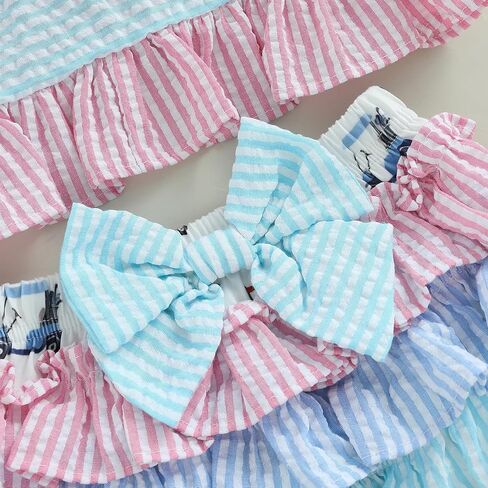 WZTYYDS Toddler Baby Girl Golf Outfit 6 9 12 18 24 Months Summer Clothes Sleeveless Ruffle Tank Tops + Tutu Shorts Sets in Saudi Arabia