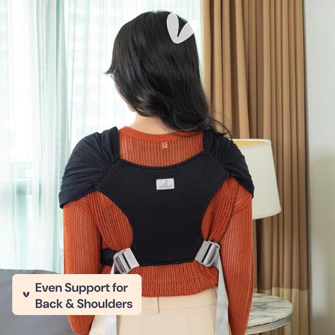 BabbleRoo Baby Wraps Carrier - Baby Essentials Baby Sling Carrier, Secure & Comfortable, Breathable, Easy-to-use, Adjustable M to XXL, Promoting Parent-Child Bonding, Gray in Saudi Arabia