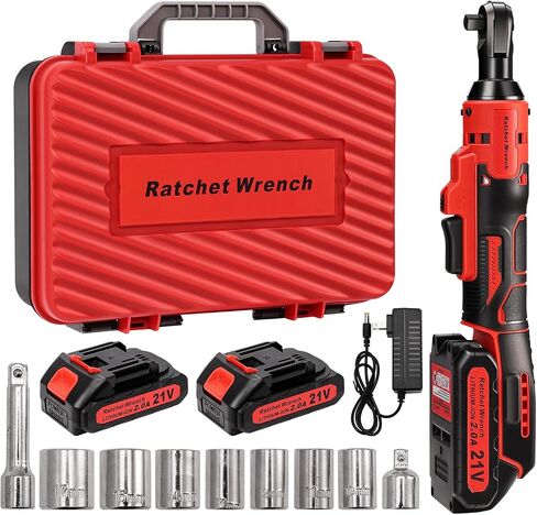 3/8" Cordless Ratchet Wrench, Compatible with DE-WALT 20V Battery, 74Ft-Lbs (100Nm) High Torque Brushless Electric Ratchet with Variable Speed, 1/2" & 1/4" Adapters, 3" Extension Bar (Tool Only) in Saudi Arabia