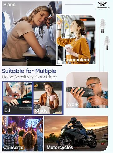 سدادات أذن لتخفيف ضغط الأذن بالطائرة، زوجان من سدادات الأذن السيليكون الناعمة القابلة لإعادة الاستخدام للبالغين 26 ديسيبل، مع سلك موصل من السيليكون، أساسيات السفر للطيران، سدادات حماية الأذن للطائرة in Kuwait