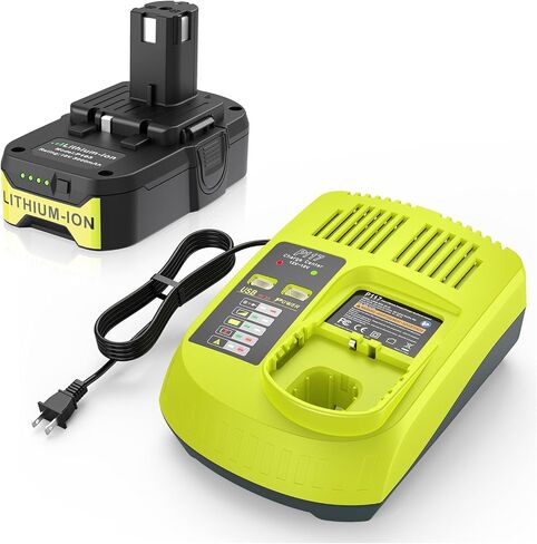2 Pack P103 18V 3000mAh 54Wh Replacement Battery P119 18V Rapid Battery Charger Combo for Ryobi 18V Tools ONE+ Series Compatible with RYOBI Tools P100 P102 P104 P105 P107 P108 P109 P190 in Saudi Arabia