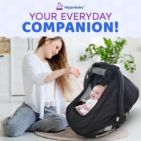 غطاء مقعد السيارة المضاد للماء | غطاء Carseat المقاومة للرياح للأطفال | المظلة مقعد السيارة للطفل للبنين والبنات | رمادي in Kuwait