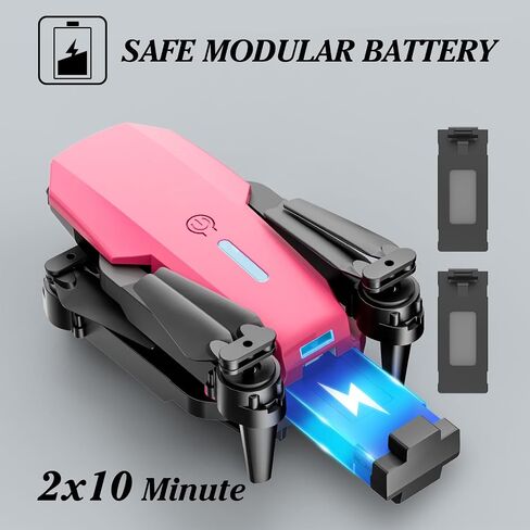 Light up Drone with Camera 1080P for Kids Foldable Mini Drone for Kids Adults Beginners Boys Toys Auto Return One Key Take Off Gifts for Boys in Saudi Arabia