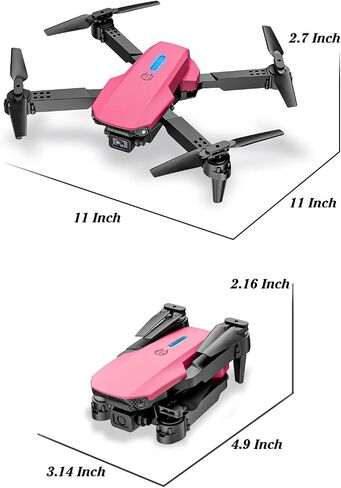 Light up Drone with Camera 1080P for Kids Foldable Mini Drone for Kids Adults Beginners Boys Toys Auto Return One Key Take Off Gifts for Boys in Saudi Arabia