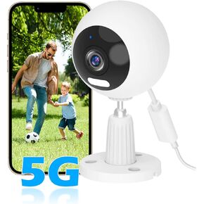 5G/2.4G Indoor/Outdoor Security Camera for Baby Monitor, Indoor Camera for Dog/Cat/Pet/Nanny/Baby/Elder, IP66 Waterproof, 3 Night Vision, Motion Detection, SD/Cloud