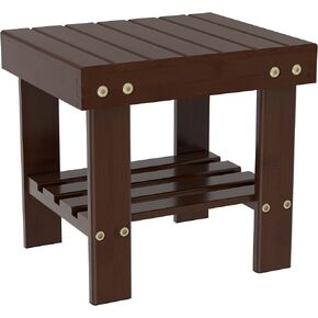 Wooden Step Stool for Kids Adults Small Wood Shower Foot Rest Stool Shaving Legs Potty Stool for Bathroom Sink Bed Kitchen