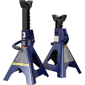 BIG RED Torin 3 Ton Steel Jack Stands: for Small SUVs, Cars, Trucks, Trailers - Red, 1 Pair (2 Pack) in Kuwait