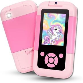 Kids Phone Camera - Mini Smart Phone for Kids - Play Smart Phone with Flip Camera - Kids Educational Smart Phone Toy - Play Toy Smartphones for Kids with Games - Toddler Smart Phone Ages 3-6 (Purple)
