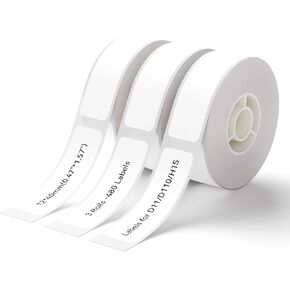 NIIMBOT Label Tape, Thermal Paper Self-Adhesive Label Tape,Compatible with D11/D110/D101/H1S Label Maker,Tape Replacement 14 x 40 mm (0.55 x 1.57 Inch) 160 Tapes/Roll (White)
