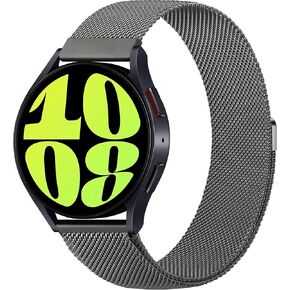 Amzpas Metal Bands Compatible with Samsung Galaxy Watch 7 Band 40mm 44mm, Galaxy Watch FE Bands 40mm, 20mm Stainless Steel Mesh Watch Strap for Galaxy Watch 7 Band Women Men
