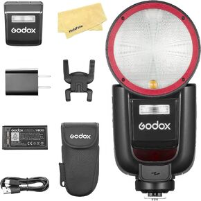 فلاش كاميرا Godox V1 Pro C V1Pro C V1Pro-C V1ProC USA إصدار مستدير الرأس لكاميرا Canon Flash Speedlite Speedlight، 76Ws 2.4G TTL 1/8000 HSS، 500 ومضة طاقة كاملة، وقت إعادة التدوير 1.3 ثانية in Kuwait