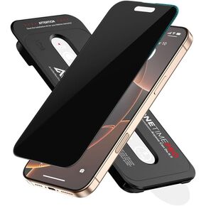 FLOLAB NanoArmour ONETIME PRO for iPhone 16 Pro Max Privacy Screen Protector, Anti-Reflective, 3D Edge-to-Edge, Anti-Spy Tempered Glass, Reinforced Edges, Durable, Smooth, Easy Install, Dust-Free