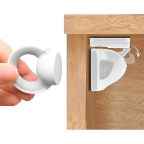 Booboo® Magnetic Child Safety Cupboard Locks for Children x20 Locks + x1 Key, Baby Proofing for Kitchen, Cabinets and Drawers, 30 Second Install No Drilling 3M Adhesive (20 Pack)
