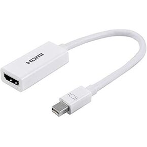 PHILIPS Mini DisplayPort to HDMI Adapter 2 Pack, Unidirectional, Audio and Video, Full HD 1080p, 4K Ultra HD, Slim Compact Portable Design, White Cable, for All Brands, SWV3323W/37