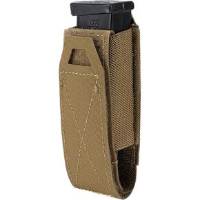 Single Pistol Mag Pouch MOLLE Elastic Open Top Mag Pouch for 9mm .40 S&W .45 ACP MP5 Mag Pouch 500D Nylon