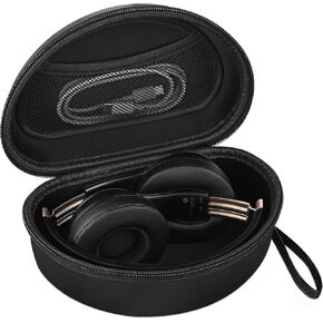 علبة سماعة الرأس الصلبة لـ Beats Solo 4 ، Studio Pro ، Solo 3 ، Studio 3 ، Solo 2 ، Over Over Ear Helping Apeing مع حزام كيس كابل التخزين (Black-1)