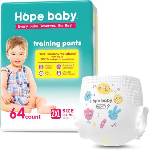 4T-5T (Over 33 LBS), 64 Count Premium Training Underwear, Baby Diapers Toddler Potty Training Pants, Hypoallergenic with Skin in Saudi Arabia