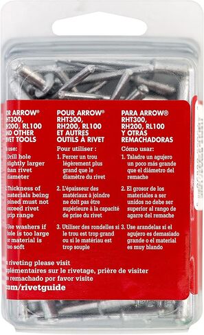 Arrow RSA3/16 Short Aluminum 3/16-inch Pop Rivets for Metal, Fabric, Leather, and Auto Repair, 18-Pack in Saudi Arabia