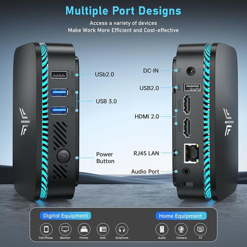 KAMRUI Mini PC, 12th Gen N100 Processor (up to 3.4GHz) 16GB RAM 512GB M.2 SSD, Dual 4K Display Mini Computer, Micro PC with WiFi/BT4.2 for Business/Home/Office in Kuwait
