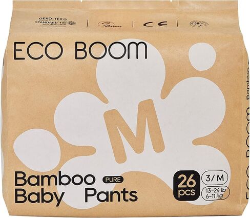 ECO BOOM Training Pants for Toddler Potty, Hypoallergenic for Sensitive Skin, Size 4 Suitable for 20 to 31lb (L - 48 Count) in Saudi Arabia