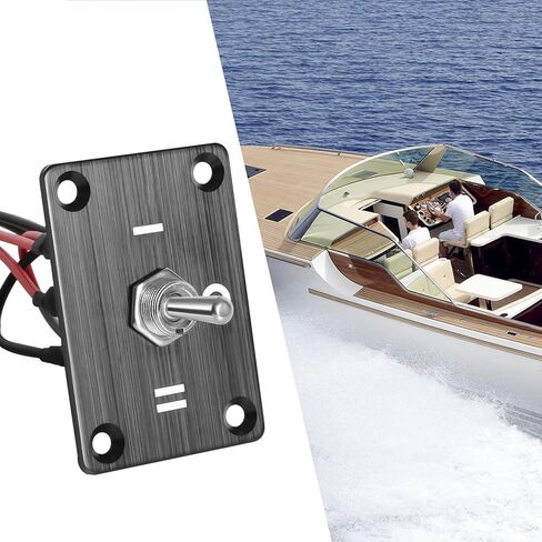 QTEATAK Prewired 4-Pin 2 Position ON/Off Button Switch, Rocker Switch, Toggle Switch with Mounting Plate - Waterproof Cap Included in Kuwait