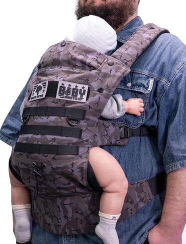 Dad Baby Carrier for Newborn to Toddler (8-33 lbs), Ergonomic, Military Mens Baby Carrier with Enhanced Lumbar Support- Coyote Brown in Saudi Arabia