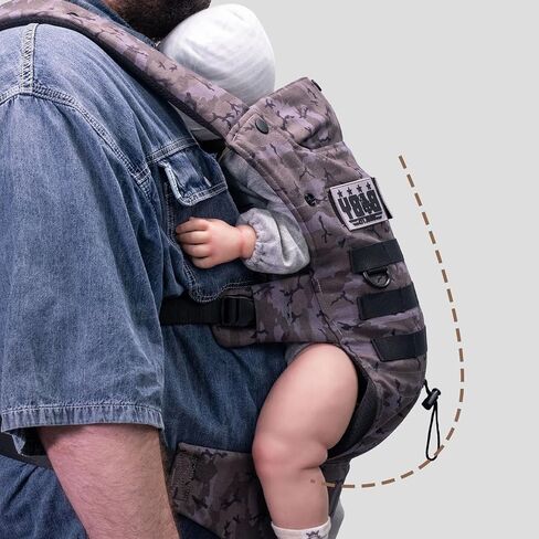 Dad Baby Carrier for Newborn to Toddler (8-33 lbs), Ergonomic, Military Mens Baby Carrier with Enhanced Lumbar Support- Coyote Brown in Saudi Arabia