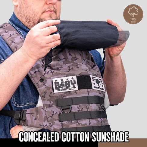 Dad Baby Carrier for Newborn to Toddler (8-33 lbs), Ergonomic, Military Mens Baby Carrier with Enhanced Lumbar Support- Coyote Brown in Saudi Arabia