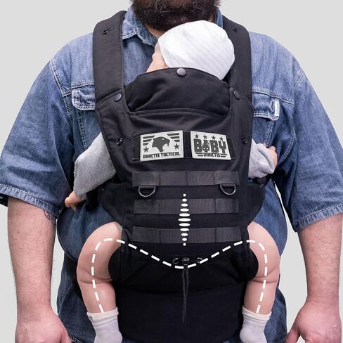 Dad Baby Carrier for Newborn to Toddler (8-33 lbs), Ergonomic, Military Mens Baby Carrier with Enhanced Lumbar Support- Coyote Brown in Saudi Arabia